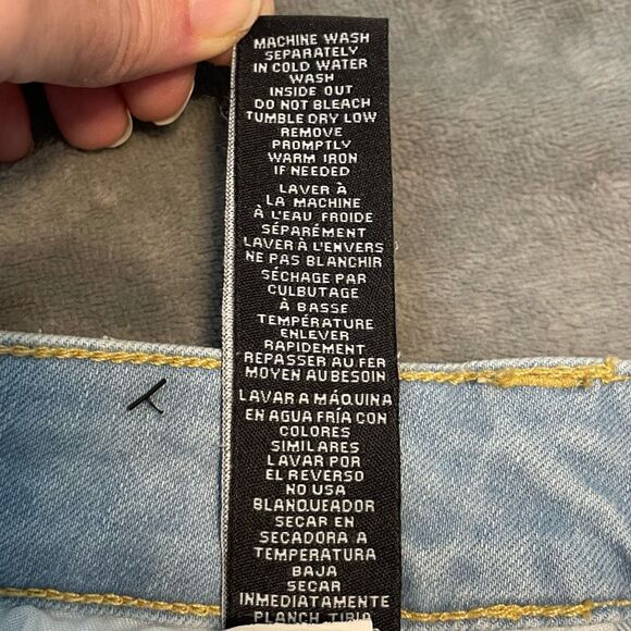 Kendall & Kylie Kontour Ankle Skinny Jeans Blue Distressed Light Wash Denim 3 26 - Picture 8 of 9